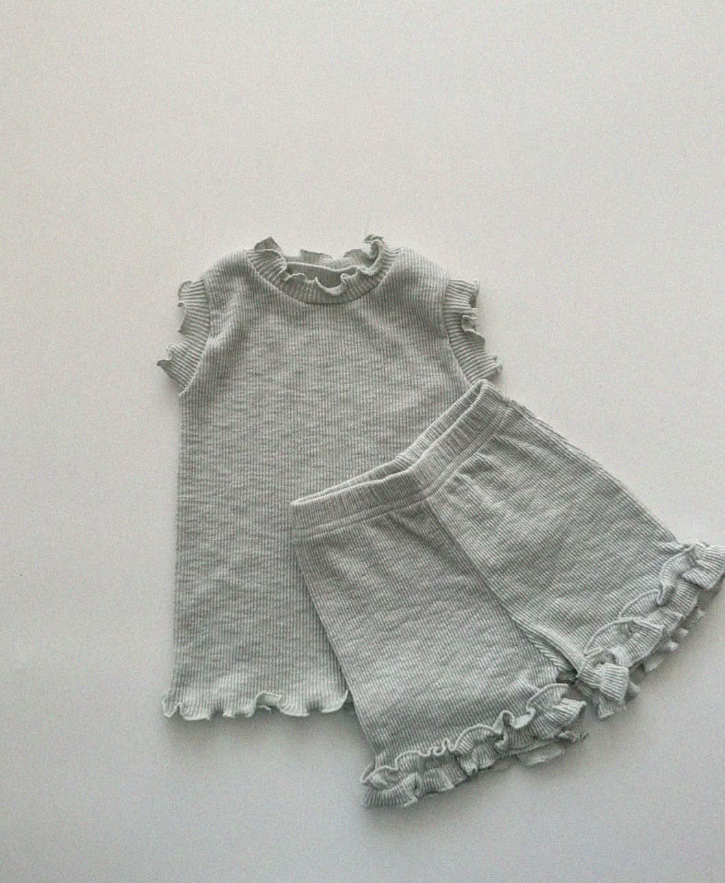 Baby/Toddler Aosta Frill Detail Ribbed Shorts (3m-5y)- 2 Colors kids outfit