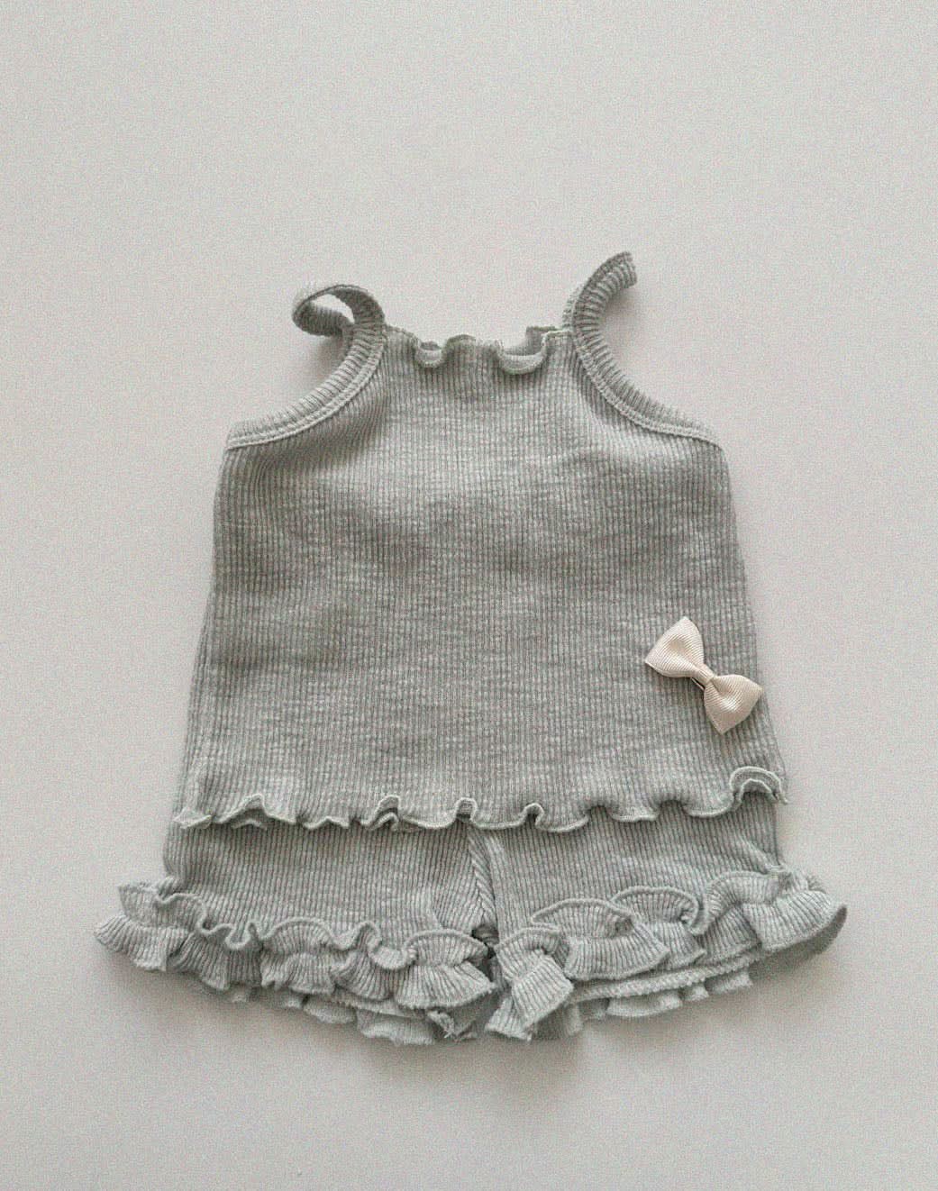 Baby/Toddler Aosta Frill Detail Ribbed Shorts (3m-5y)- 2 Colors kids outfit