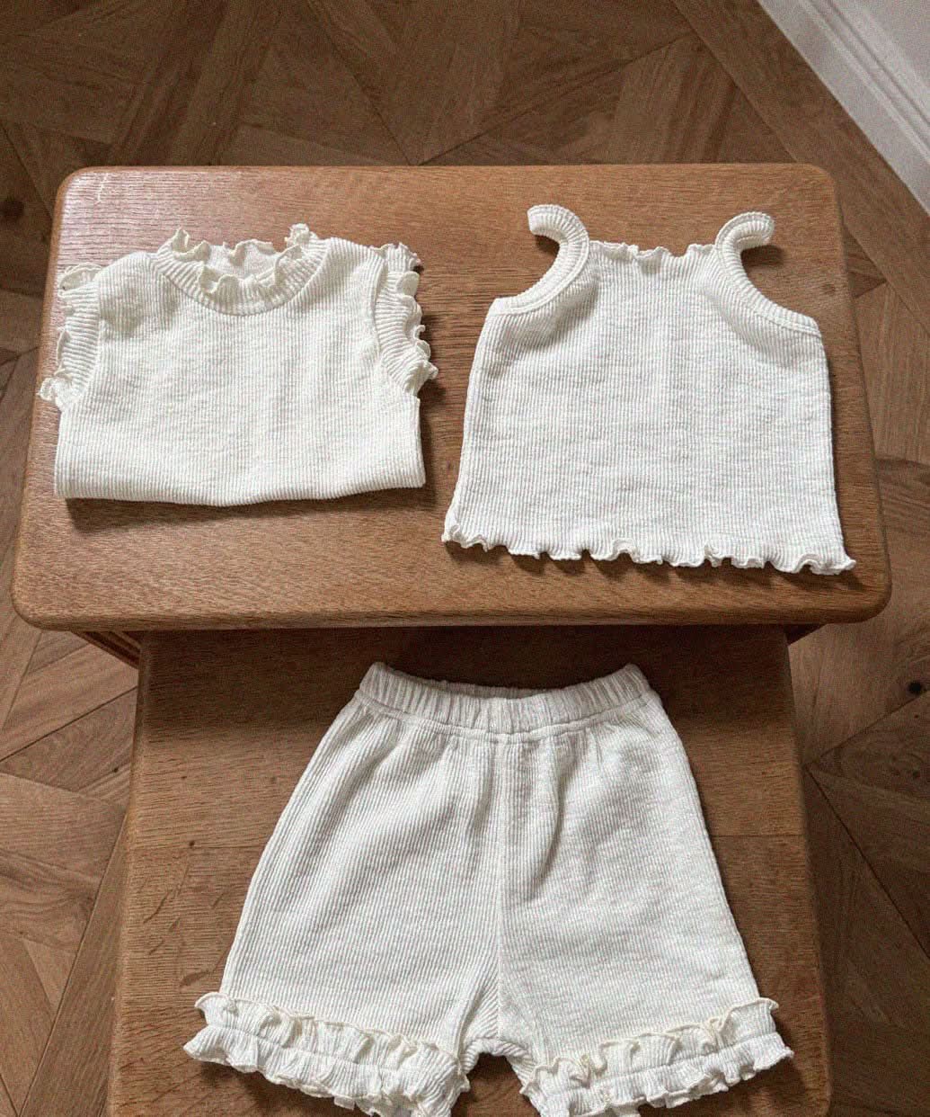 Baby/Toddler Aosta Frill Detail Ribbed Shorts (3m-5y)- 2 Colors kids outfit
