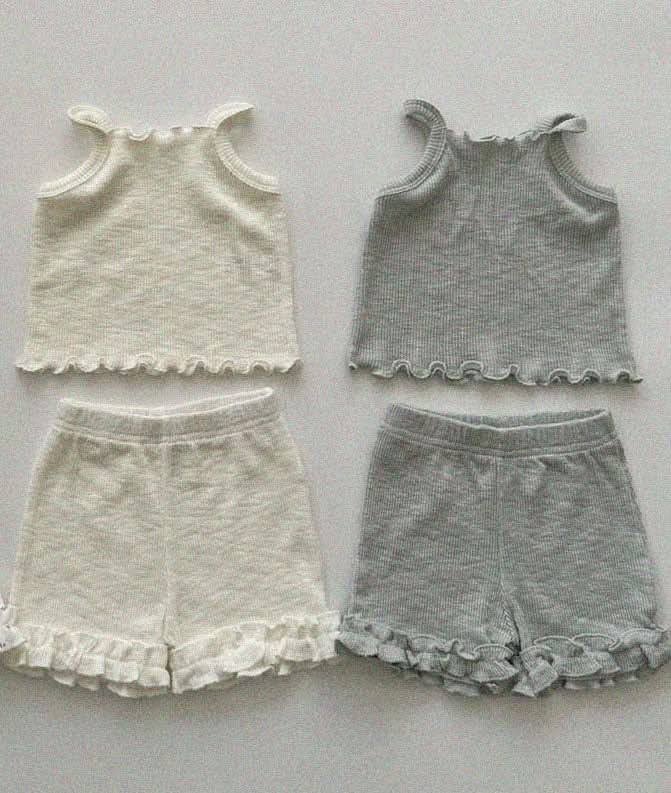 Baby/Toddler Aosta Frill Detail Ribbed Shorts (3m-5y)- 2 Colors kids outfit