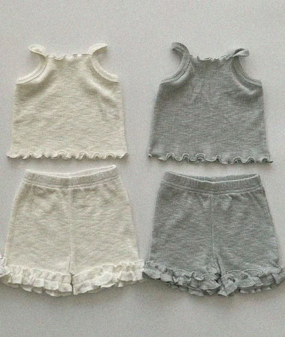 Baby/Toddler Aosta Frill Detail Ribbed Shorts (3m-5y)- 2 Colors kids outfit