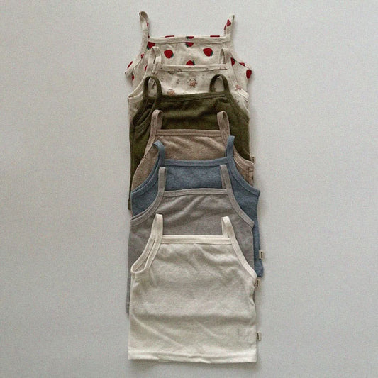 Baby/Toddler Aosta Linen Cotton Basic Tank Top (3m - 5y) - 7 Colors kids outfit