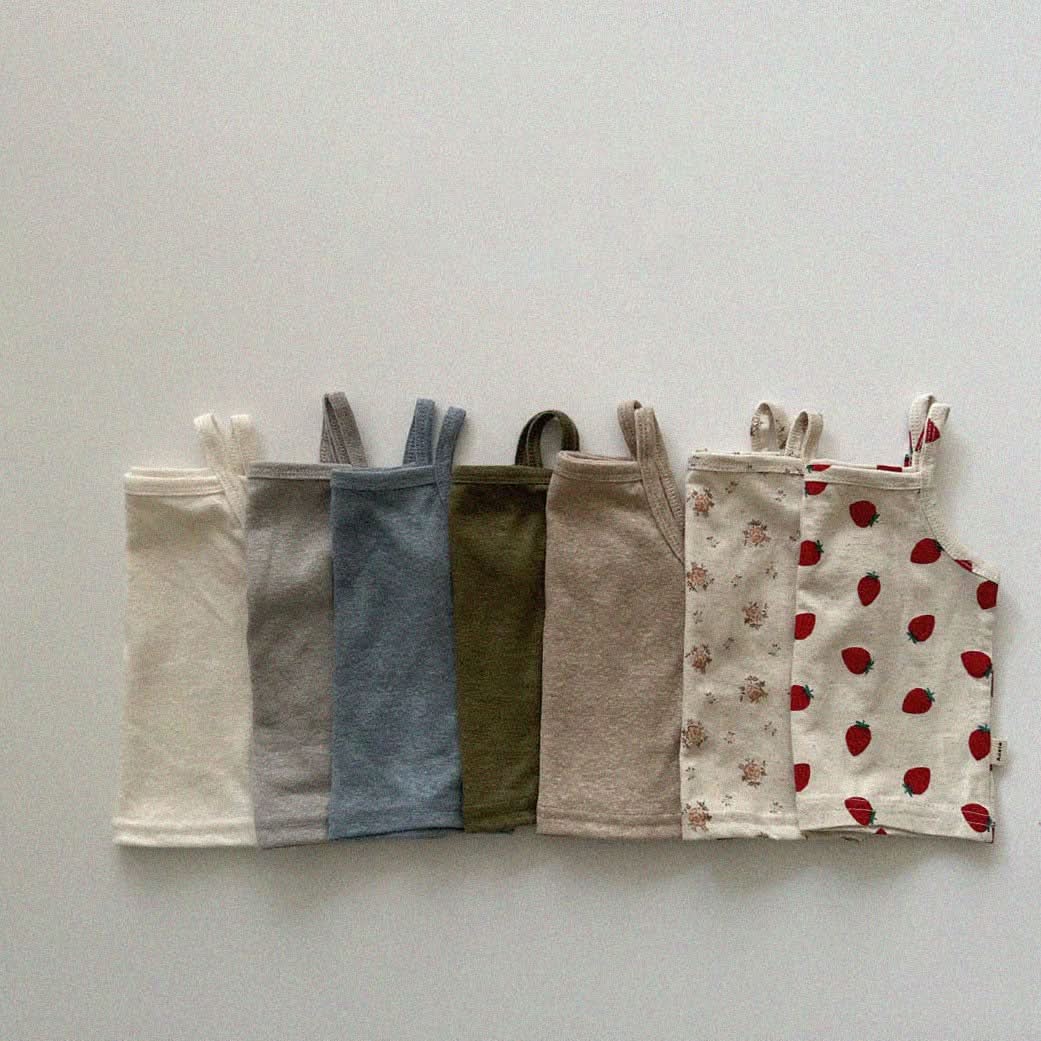 Baby/Toddler Aosta Linen Cotton Basic Tank Top (3m - 5y) - 7 Colors kids outfit
