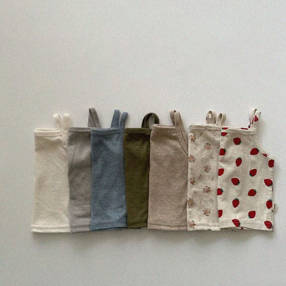 Baby/Toddler Aosta Linen Cotton Basic Tank Top (3m - 5y) - 7 Colors kids outfit