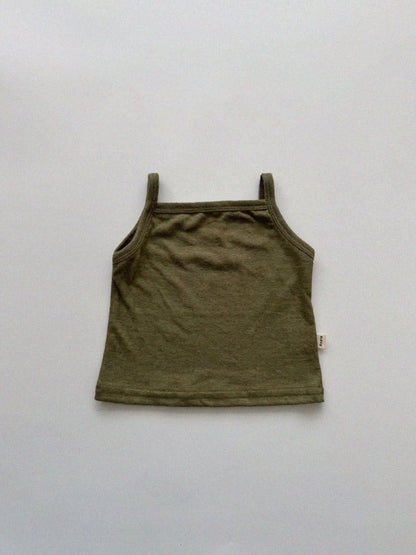 Baby/Toddler Aosta Linen Cotton Basic Tank Top (3m - 5y) - 7 Colors kids outfit
