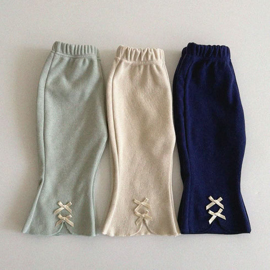 Baby/Toddler Aosta S25 Bow Detail Flare Pants (3m - 5y) - 3 Colors kids outfit