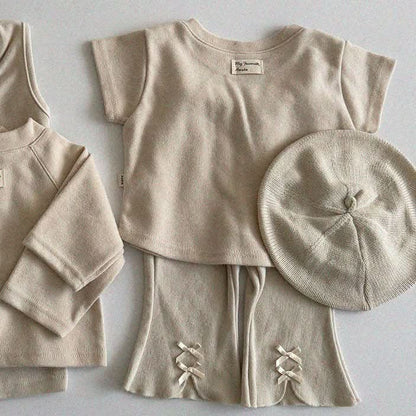 Baby/Toddler Aosta S25 Bow Detail Flare Pants (3m - 5y) - 3 Colors kids outfit