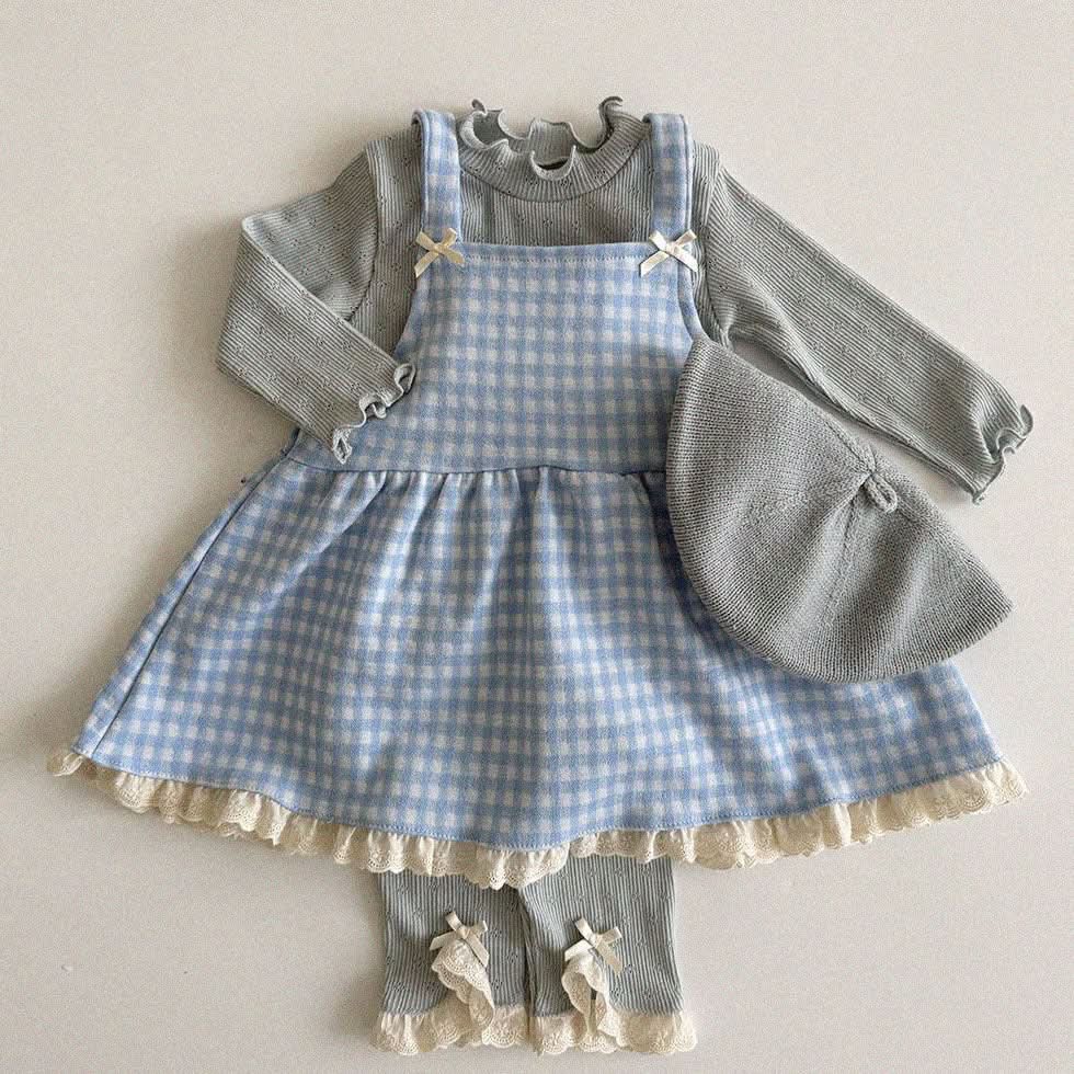 Baby/Toddler Aosta S25 Lettuce Edge Mock Neck Pointelle Rib Top (3m - 5y) - 2 Colors kids outfit