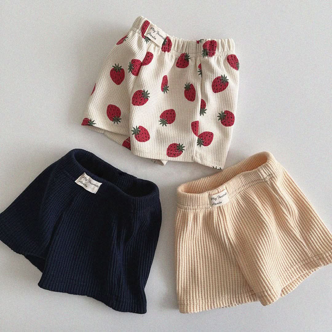 Baby/Toddler Aosta S25 Waffle Basic Shorts (3m - 5y) - 3 Colors kids outfit