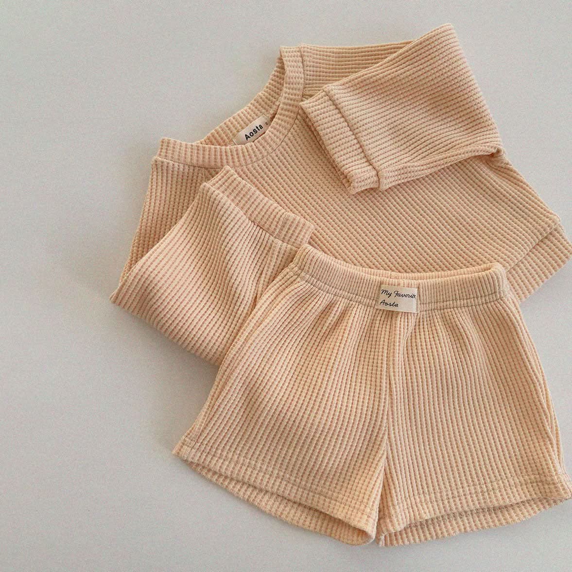 Baby/Toddler Aosta S25 Waffle Basic Shorts (3m - 5y) - 3 Colors kids outfit