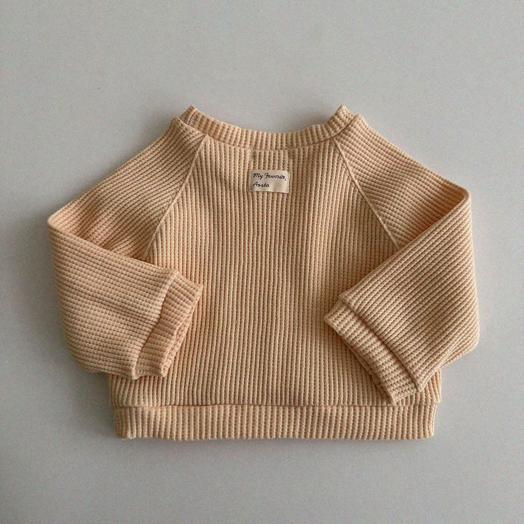 Baby/Toddler Aosta S25 Waffle Basic Sweatshirt (3m - 5y) - 3 Colors kids outfit
