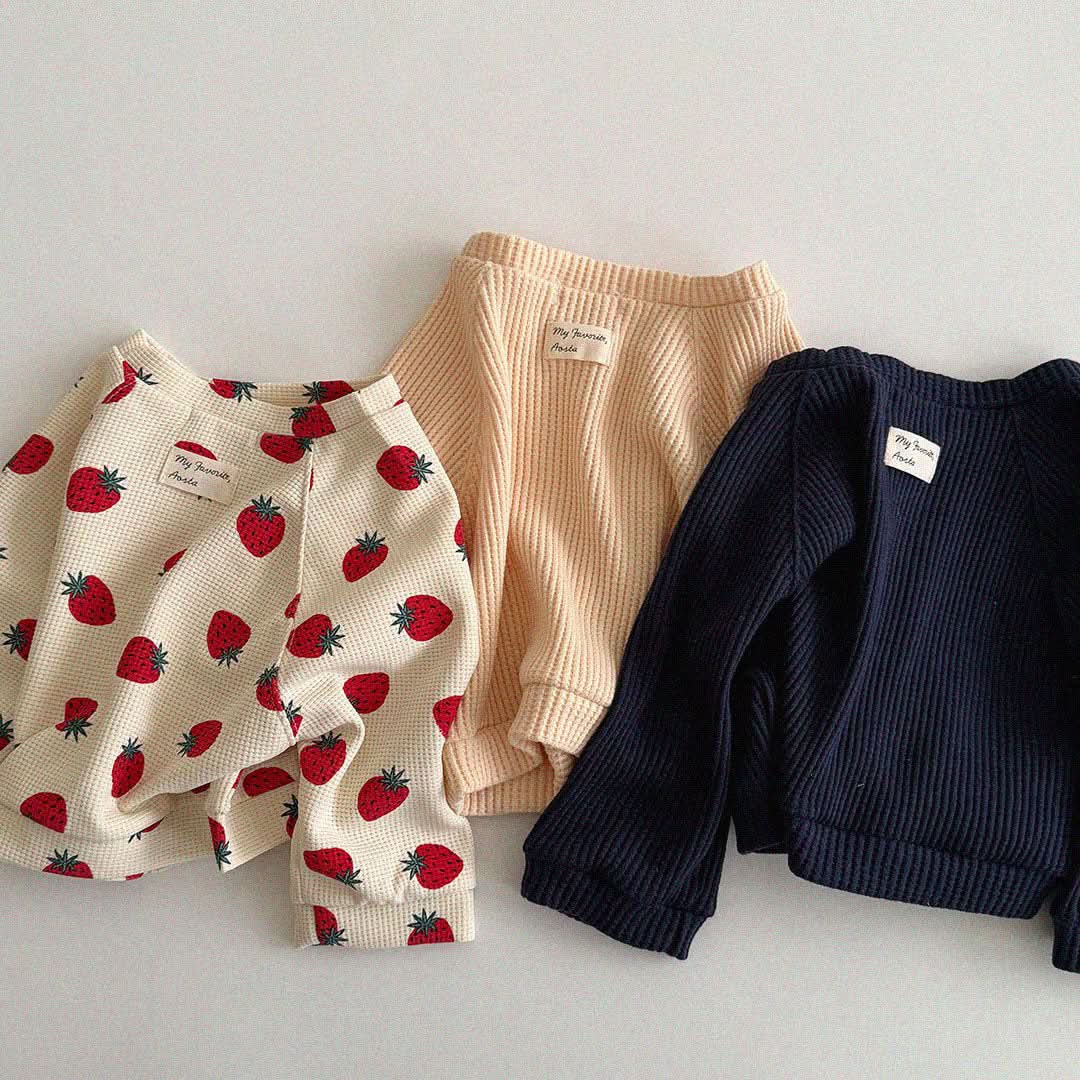 Baby/Toddler Aosta S25 Waffle Basic Sweatshirt (3m - 5y) - 3 Colors kids outfit