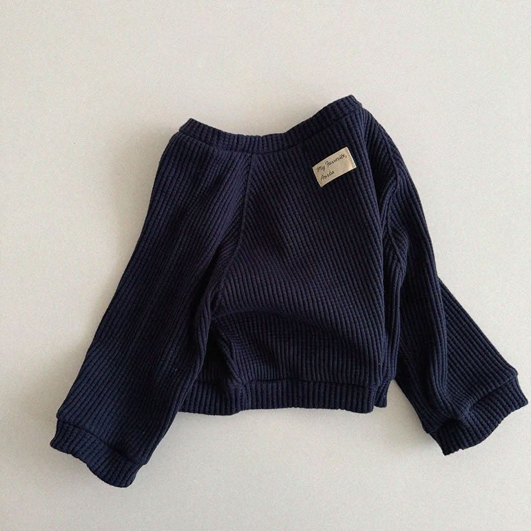 Baby/Toddler Aosta S25 Waffle Basic Sweatshirt (3m - 5y) - 3 Colors kids outfit