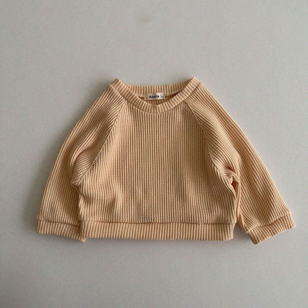 Baby/Toddler Aosta S25 Waffle Basic Sweatshirt (3m - 5y) - 3 Colors kids outfit