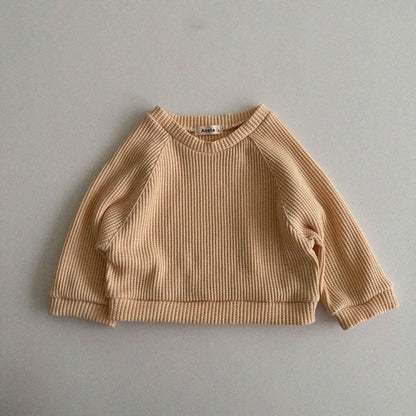 Baby/Toddler Aosta S25 Waffle Basic Sweatshirt (3m - 5y) - 3 Colors kids outfit