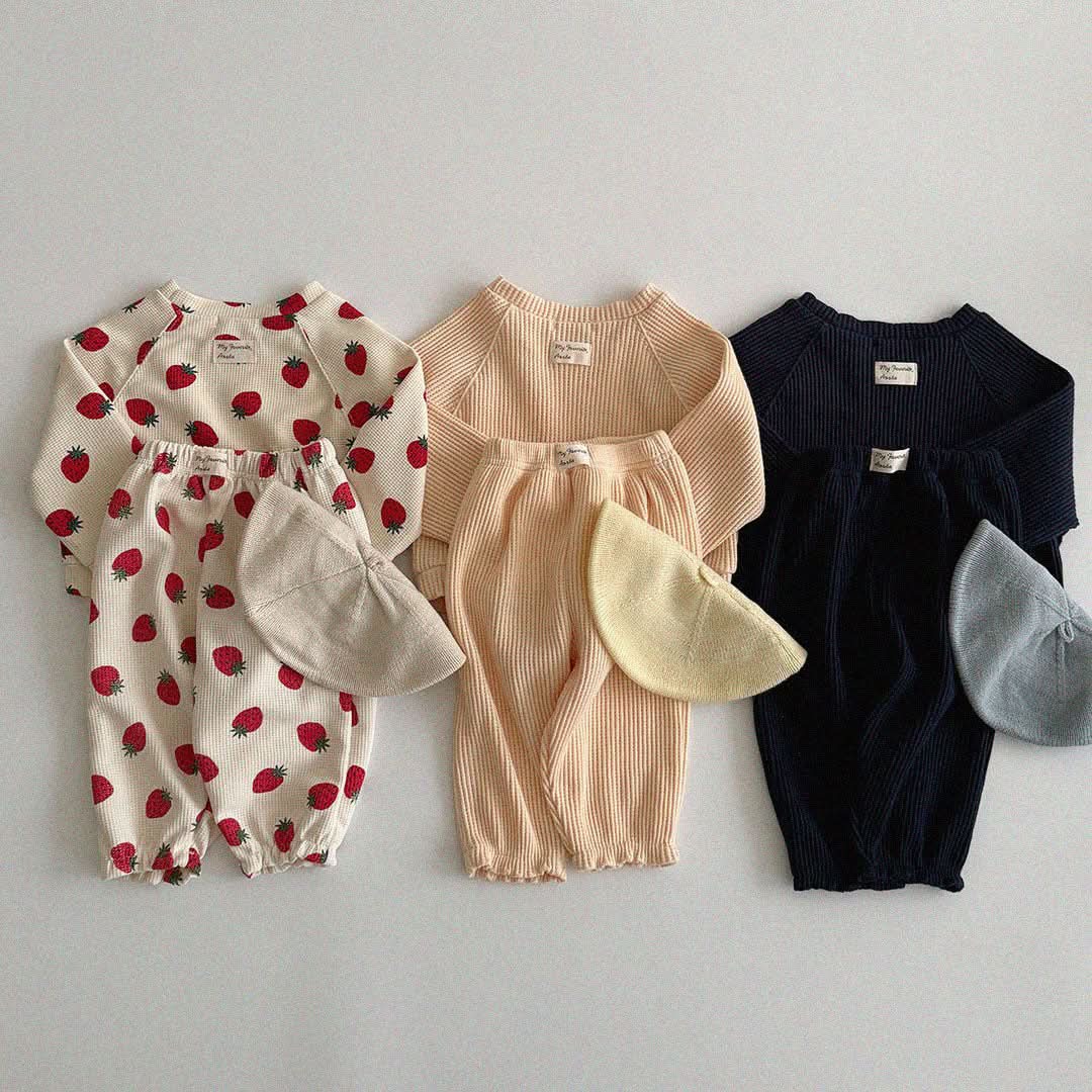 Baby/Toddler Aosta S25 Waffle Basic Sweatshirt (3m - 5y) - 3 Colors kids outfit