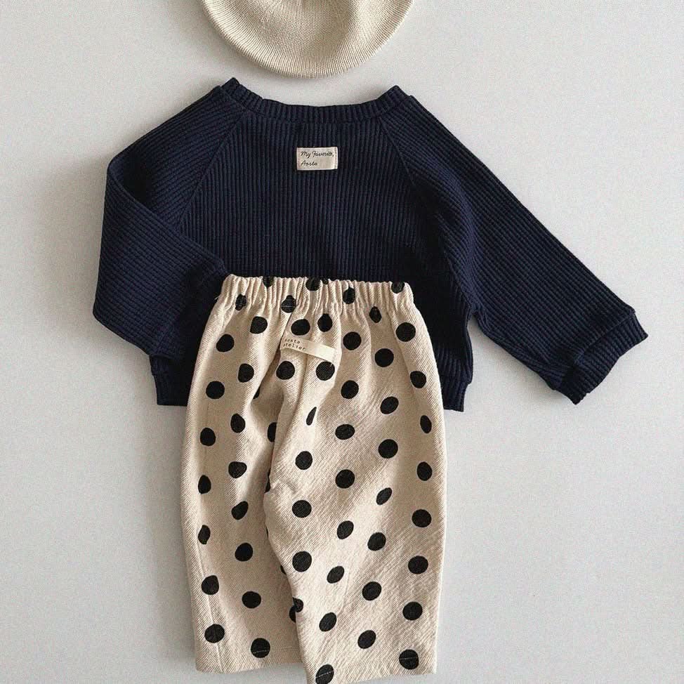 Baby/Toddler Aosta S25 Waffle Basic Sweatshirt (3m - 5y) - 3 Colors kids outfit