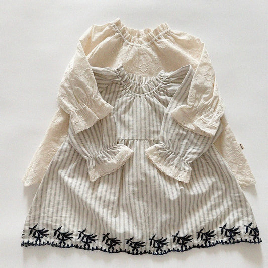 Baby/Toddler Aosta SP26 Lace Detail Jacquard Dress (3m - 5y) - 2 Colors - AT NOON STORE