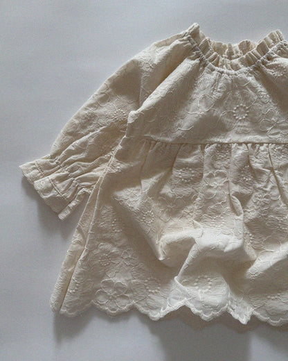 Baby/Toddler Aosta SP26 Lace Detail Jacquard Dress (3m - 5y) - 2 Colors - AT NOON STORE