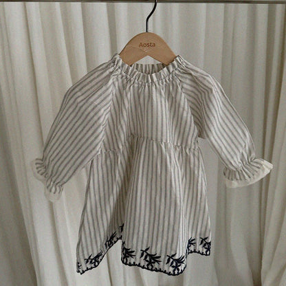Baby/Toddler Aosta SP26 Lace Detail Jacquard Dress (3m - 5y) - 2 Colors - AT NOON STORE