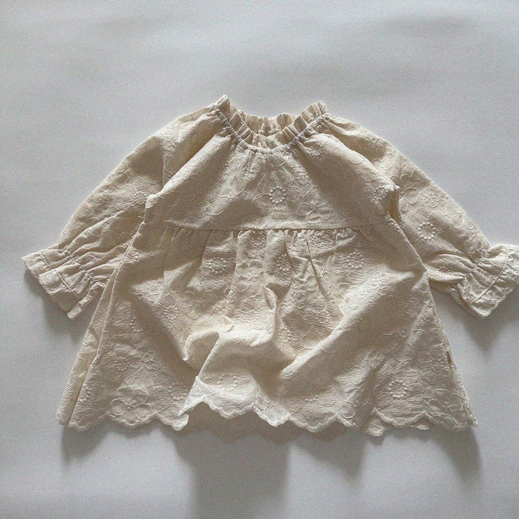 Baby/Toddler Aosta SP26 Lace Detail Jacquard Dress (3m - 5y) - 2 Colors - AT NOON STORE