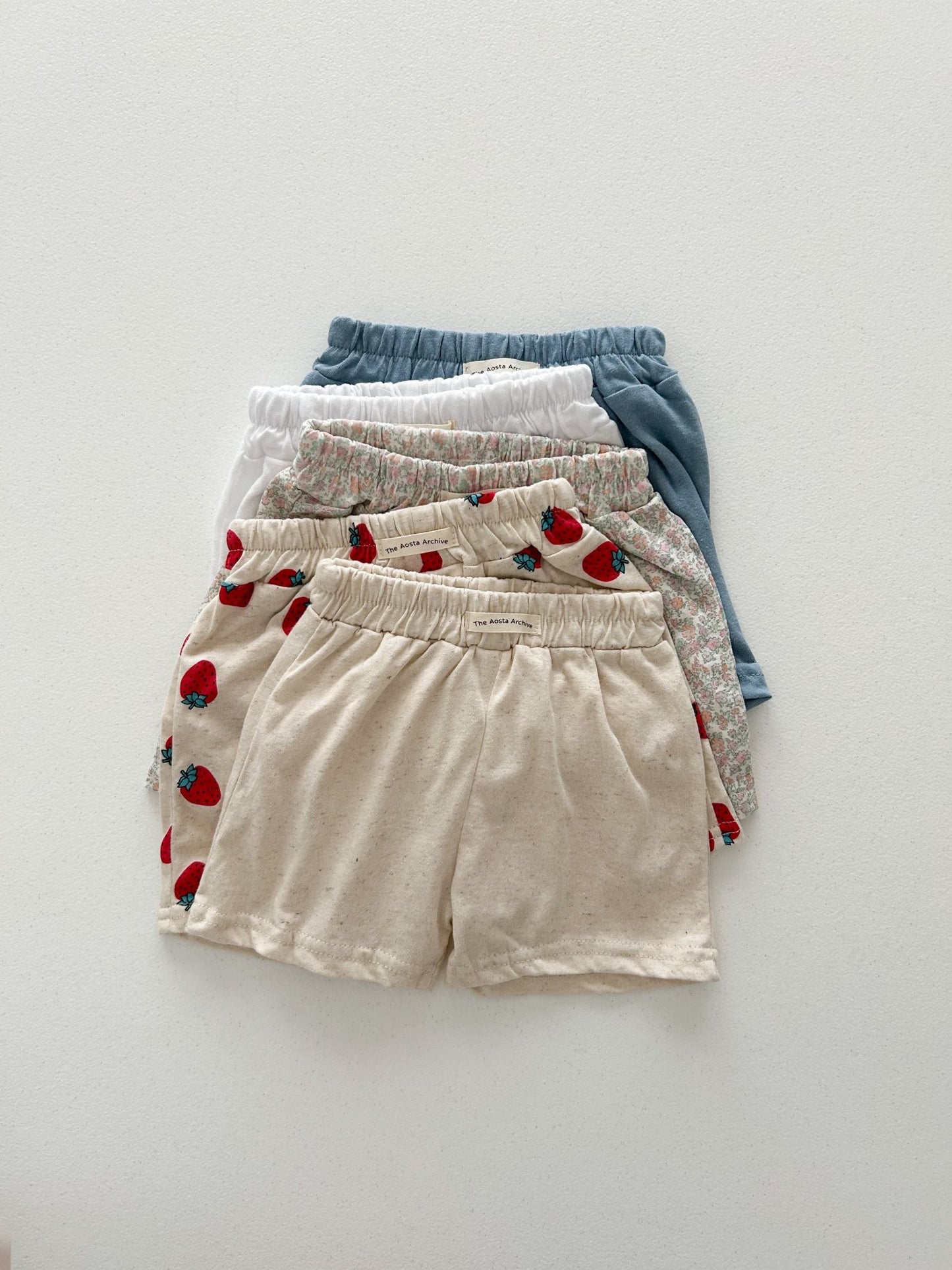 Baby/Toddler Aosta SS25 Cotton Basic Shorts (3m - 5y) - 5 Colors kids outfit