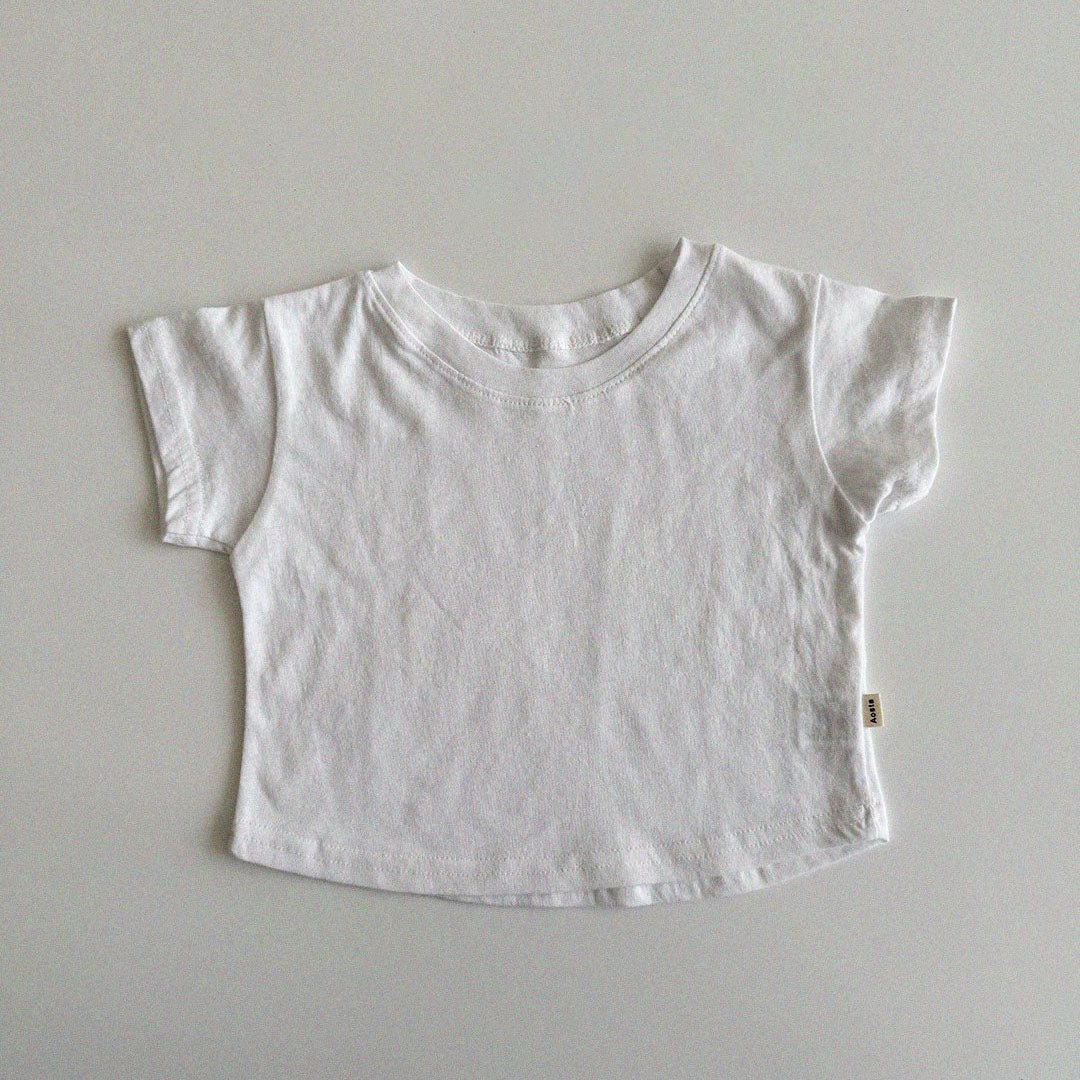 Baby/Toddler Aosta SS25 Cotton Basic Tee (3m - 5y) - 5 Colors kids outfit