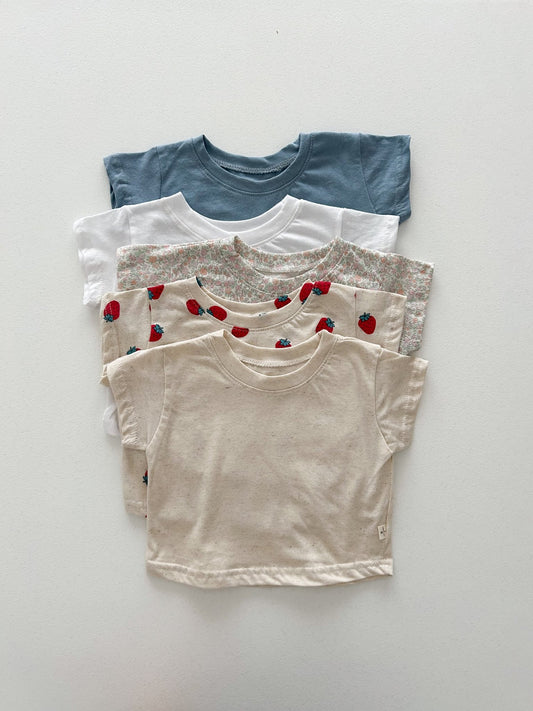 Baby/Toddler Aosta SS25 Cotton Basic Tee (3m - 5y) - 5 Colors kids outfit