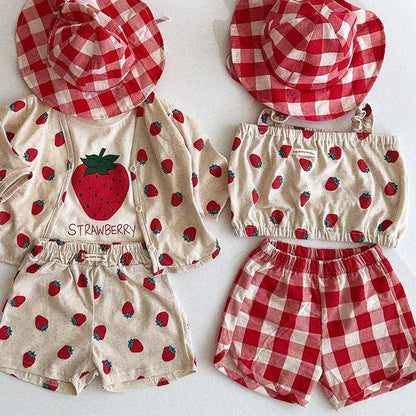 Baby/Toddler Aosta SS25 Cotton Elastic Strap Cropped Tank Top (1 - 7y) - 2 Colors kids outfit