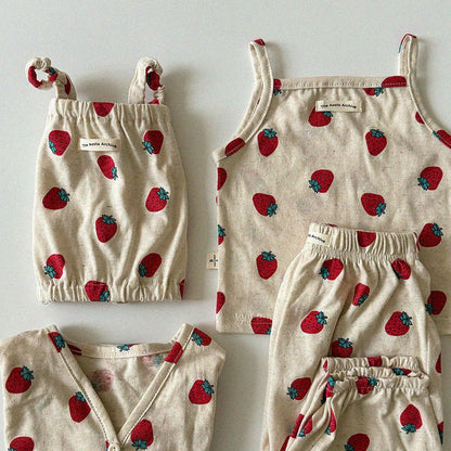 Baby/Toddler Aosta SS25 Cotton Elastic Strap Cropped Tank Top (1 - 7y) - 2 Colors kids outfit