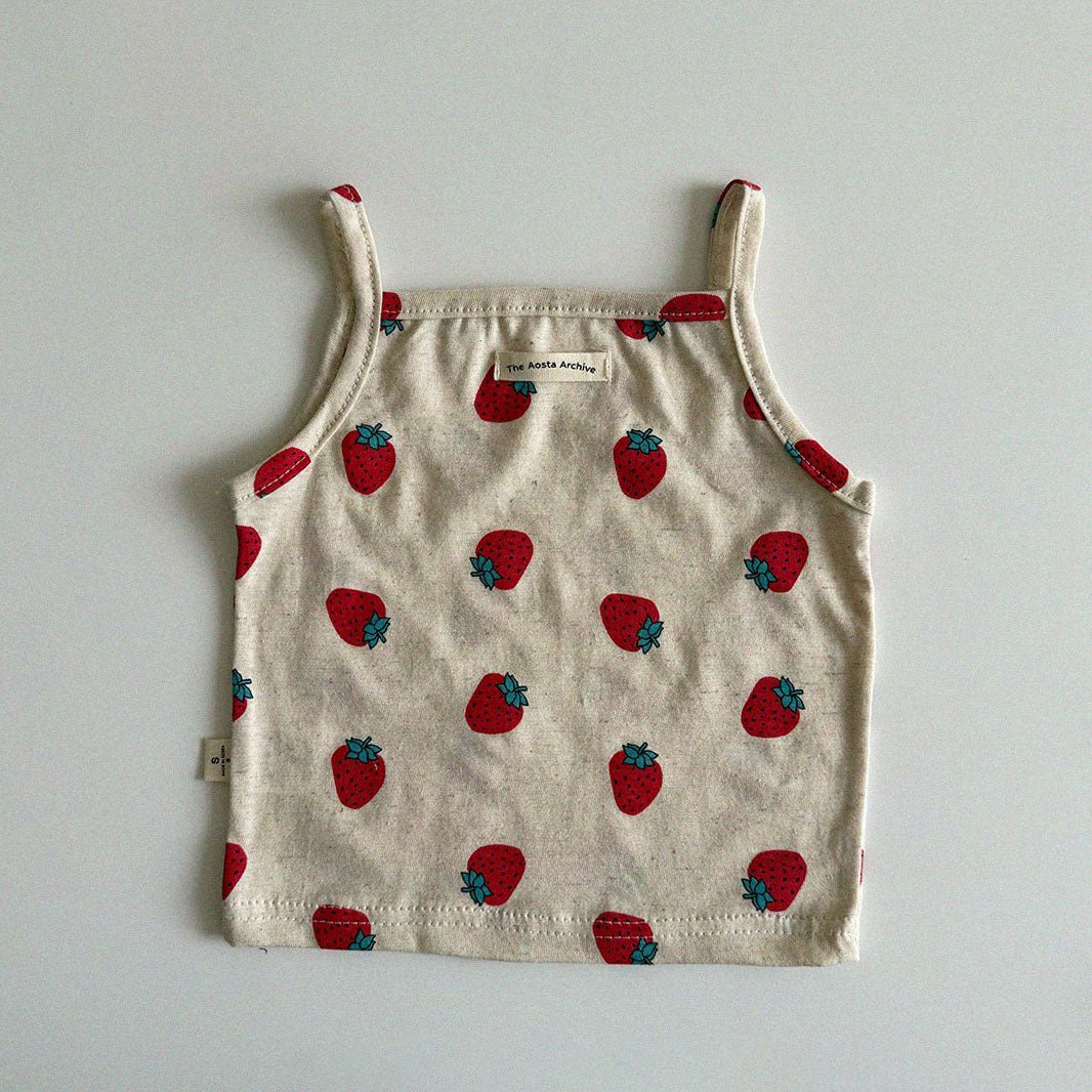 Baby/Toddler Aosta SS25 Linen Cotton Cami Tank Top (3m - 5y) - 5 Colors kids outfit