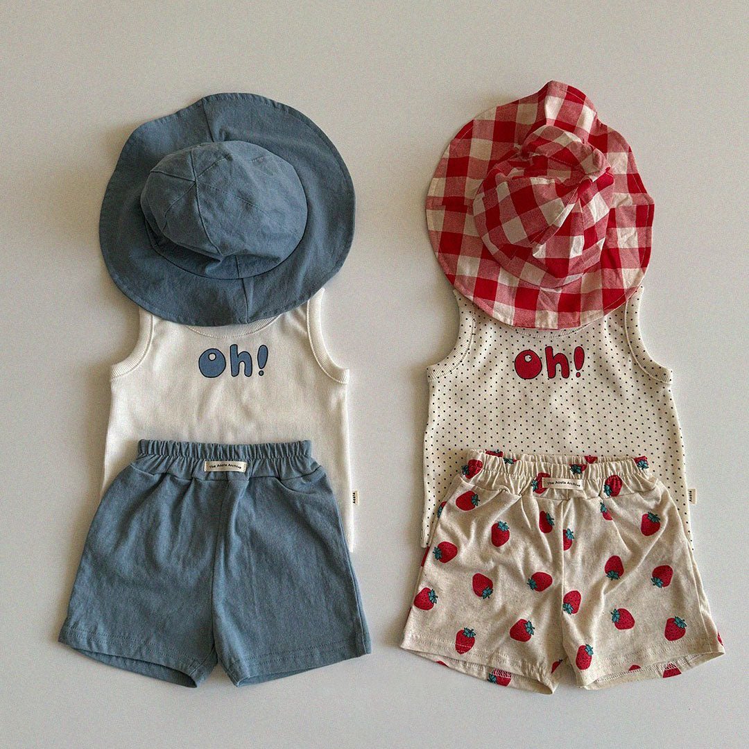 Baby/Toddler Aosta SS25 'Oh' Ribbed Sleeveless Top (3m - 5y) - 2 Colors kids outfit
