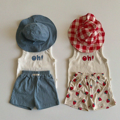 Baby/Toddler Aosta SS25 'Oh' Ribbed Sleeveless Top (3m - 5y) - 2 Colors kids outfit