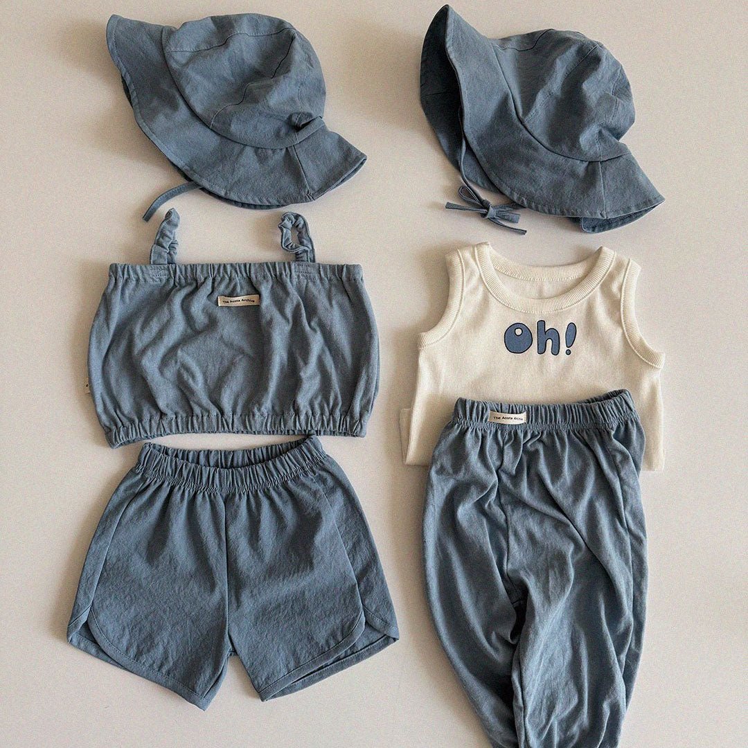 Baby/Toddler Aosta SS25 'Oh' Ribbed Sleeveless Top (3m - 5y) - 2 Colors kids outfit