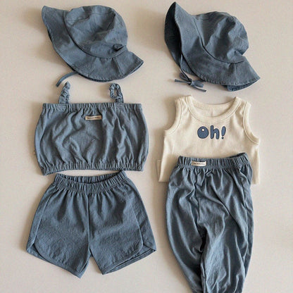 Baby/Toddler Aosta SS25 'Oh' Ribbed Sleeveless Top (3m - 5y) - 2 Colors kids outfit