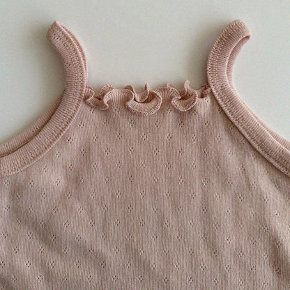 Baby/Toddler Aosta SS25 Pointelle Bow Cami Top (3m - 5y) - 3 Colors kids outfit