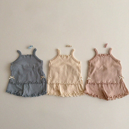 Baby/Toddler Aosta SS25 Pointelle Lettuce - Edge Shorts (3m - 5y) - 3 Colors kids outfit