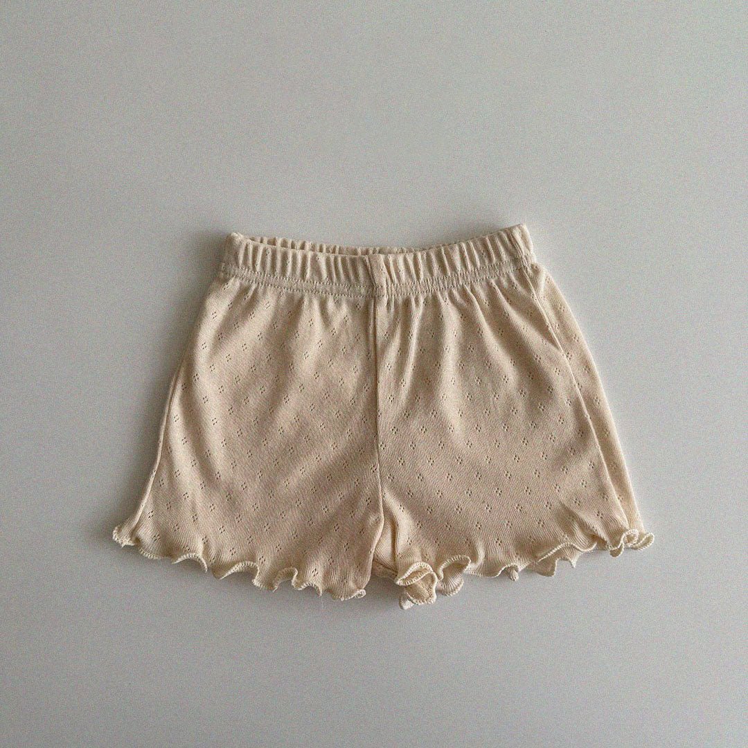 Baby/Toddler Aosta SS25 Pointelle Lettuce - Edge Shorts (3m - 5y) - 3 Colors kids outfit