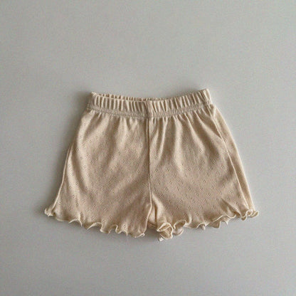 Baby/Toddler Aosta SS25 Pointelle Lettuce - Edge Shorts (3m - 5y) - 3 Colors kids outfit