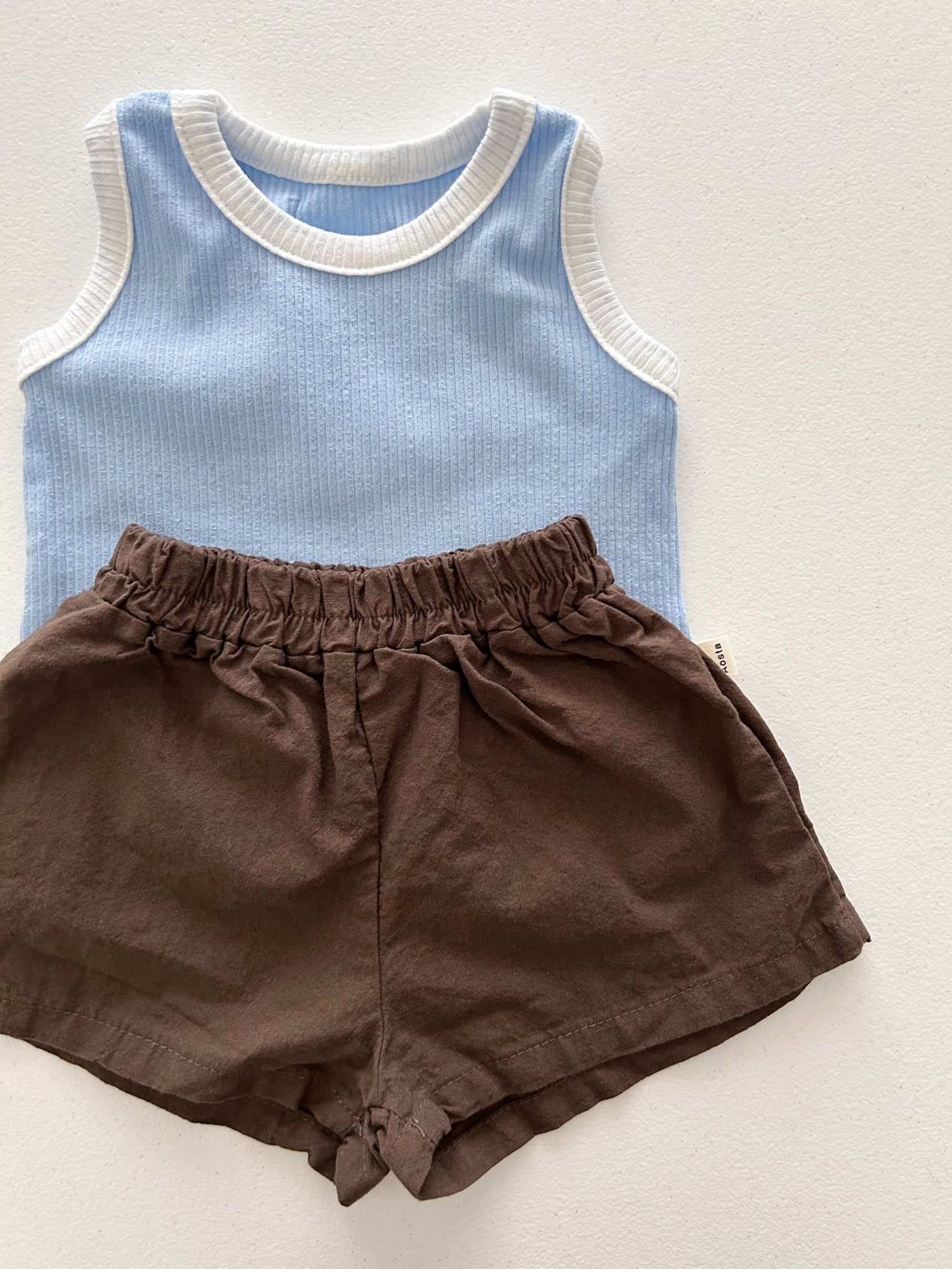 Baby/Toddler Aosta SS25 Ribbed Colorblock Sleeveless Top (3m - 5y) - 2 Colors kids outfit