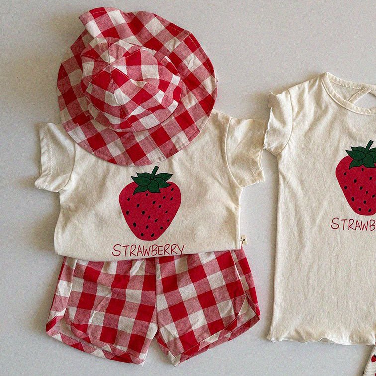 Baby/Toddler Aosta SS25 Strawberry Short Sleeve Top (3m - 5y) - 3 Colors kids outfit