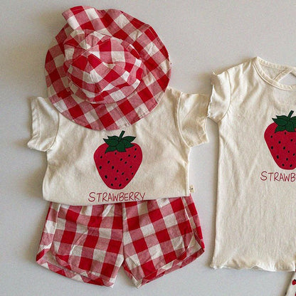 Baby/Toddler Aosta SS25 Strawberry Short Sleeve Top (3m - 5y) - 3 Colors kids outfit