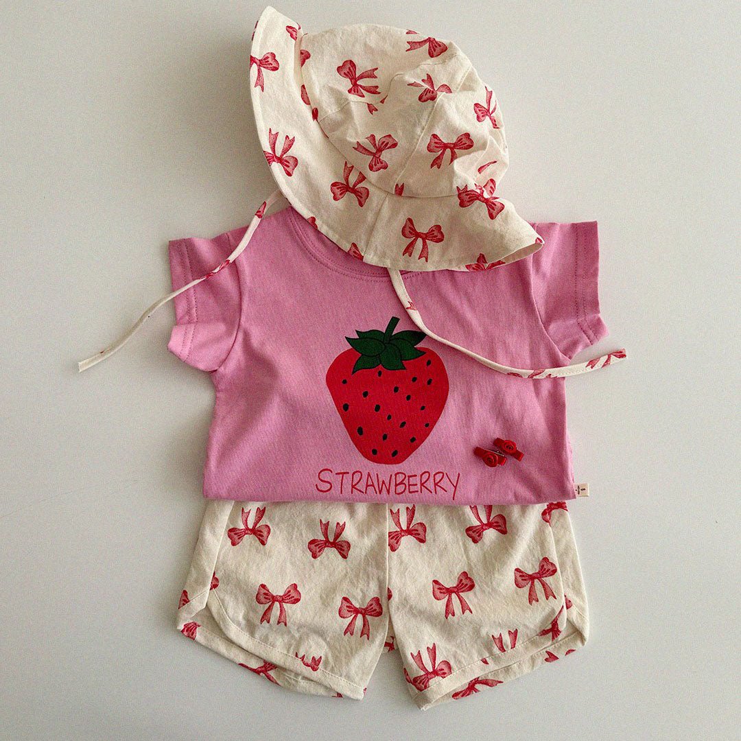 Baby/Toddler Aosta SS25 Strawberry Short Sleeve Top (3m - 5y) - 3 Colors kids outfit
