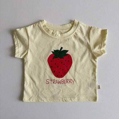 Baby/Toddler Aosta SS25 Strawberry Short Sleeve Top (3m - 5y) - 3 Colors kids outfit