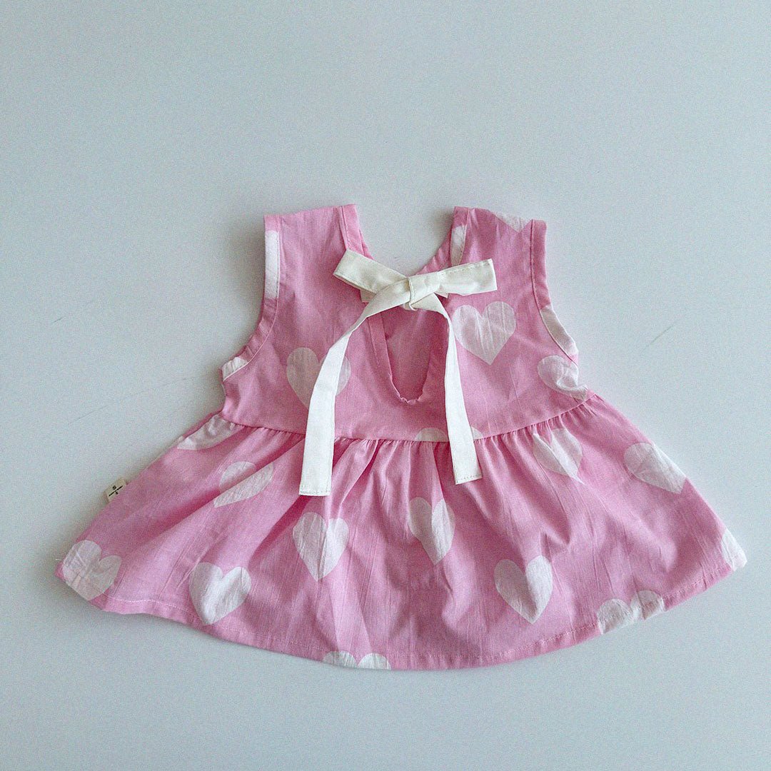 Baby/Toddler Aosta SS25 Tie Back Heart Top (3m - 5y) - 2 Colors kids outfit