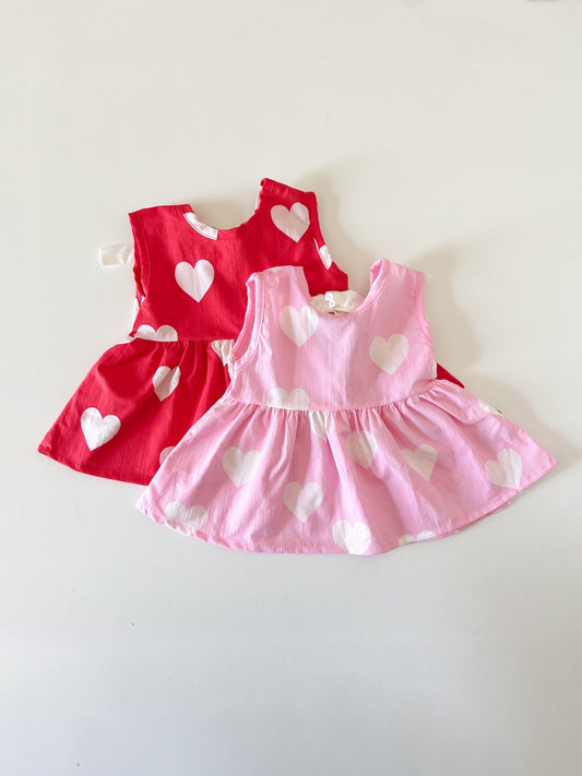 Baby/Toddler Aosta SS25 Tie Back Heart Top (3m - 5y) - 2 Colors kids outfit