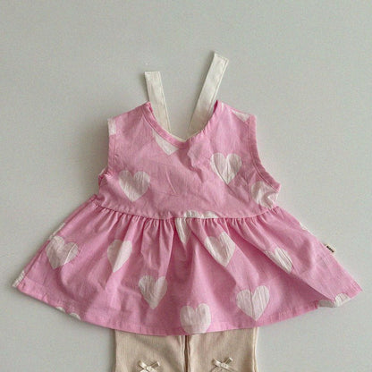 Baby/Toddler Aosta SS25 Tie Back Heart Top (3m - 5y) - 2 Colors kids outfit