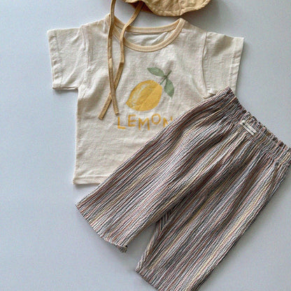Baby/Toddler Aosta SS26 Barcode Stripe Linen Pull - on Pants (3m - 5y) - 2 Colors - AT NOON STORE