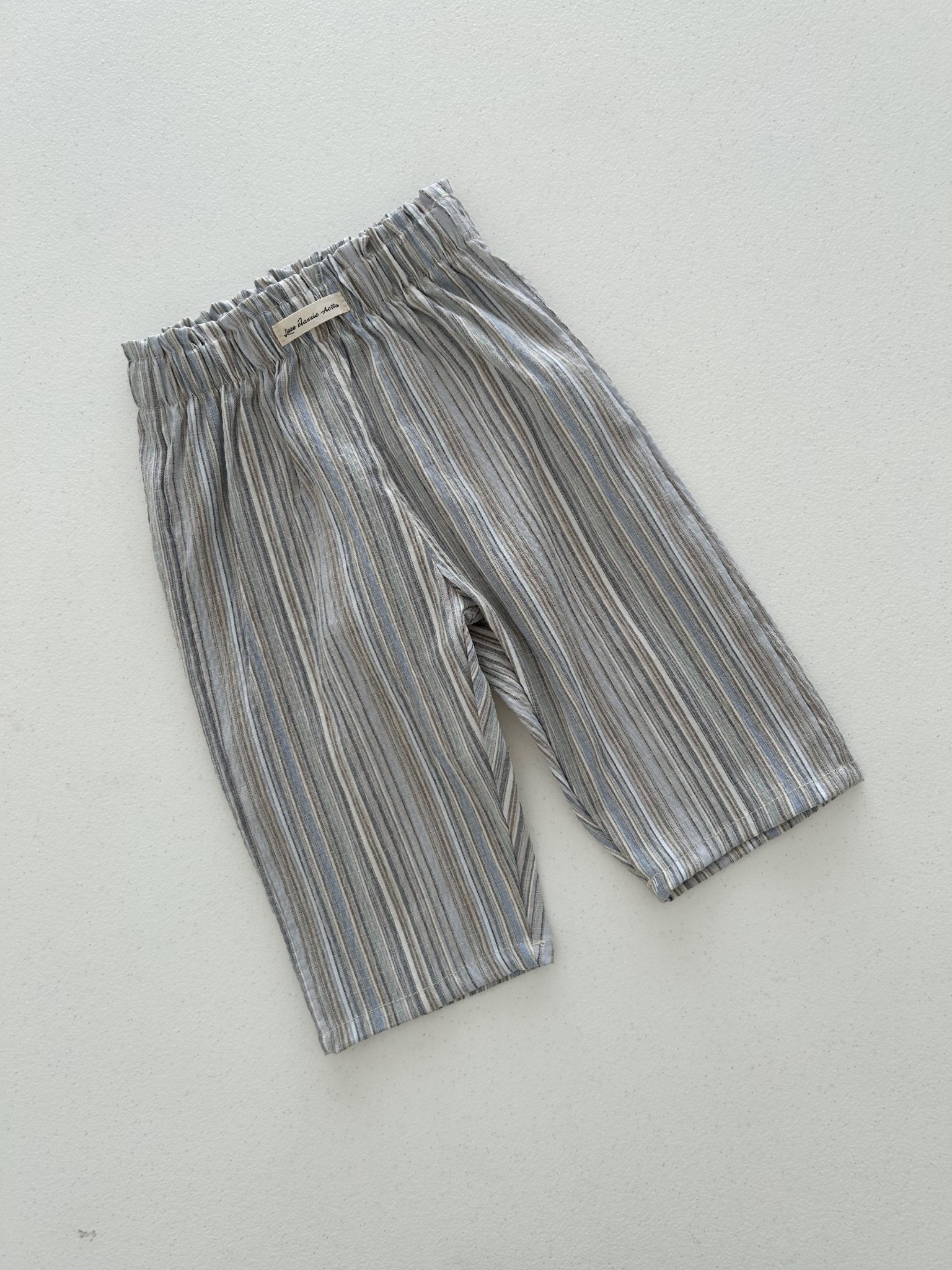 Baby/Toddler Aosta SS26 Barcode Stripe Linen Pull - on Pants (3m - 5y) - 2 Colors - AT NOON STORE