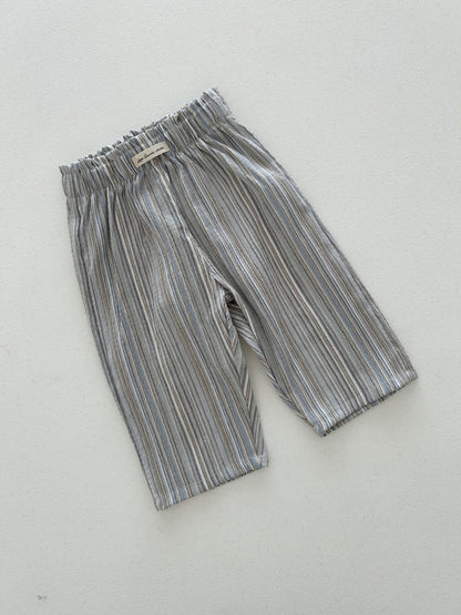 Baby/Toddler Aosta SS26 Barcode Stripe Linen Pull - on Pants (3m - 5y) - 2 Colors - AT NOON STORE